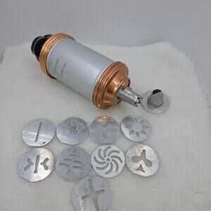 Vtg Mirro AL Cookie/Pastry Press Partial Set Interchangable  Shape Disc's